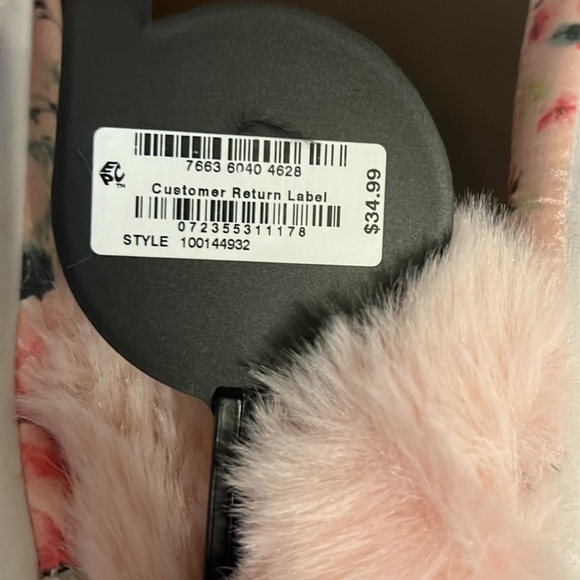 Inc International Concepts Printed Faux Fur Slide Slippers & Sleep Mask … - Picture 7 of 7